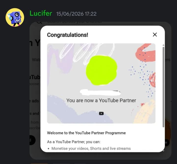 Lucifer's YouTube channel growth and video editing results: Got into the YouTube Partner Program by Falcon Motion